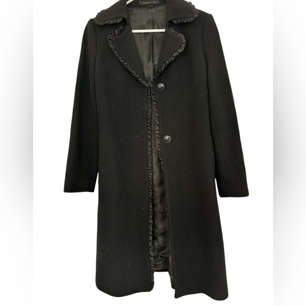 Wool blend long coat
